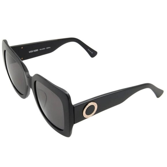 New Authentic Vedi Vero Grey Square Ladies Sunglasses VVA01/BLK55-24-145 VVA01/B - Picture 4 of 6